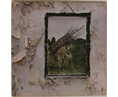 LED ZEPPELIN 'IV' - UK PLUM STICKERED - Extremely well presented scarce early UK variant of the classic 1971 LP (Atlantic 240