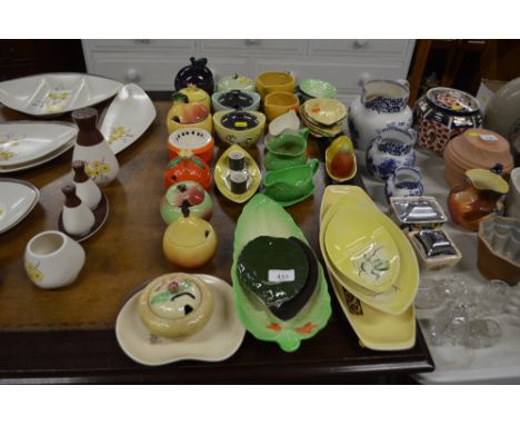 A quantity of mostly Carltonware preserve pots, jugs etc.