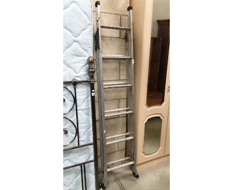 A metal step ladder