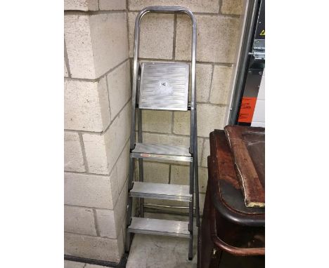 An aluminium step ladder