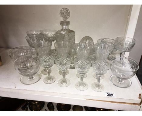 A quantity of glassware including decanter (21 pieces)