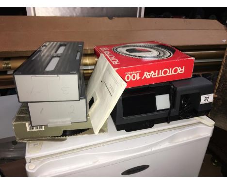 A projector & screen etc