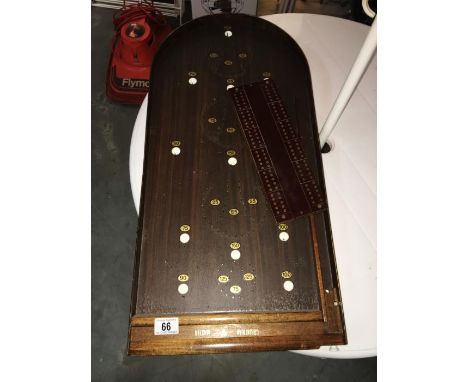 A Corinthian master bagatelle board & a cribbage board
