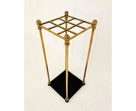 STICK STAND, 62cm H x 25cm W, square, Victorian style. 