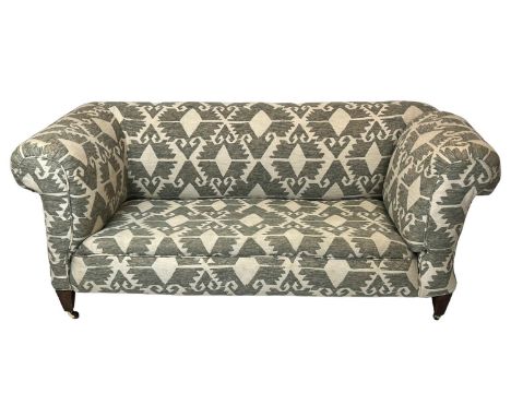 CHESTERFIELD SOFA, Victorian mahogany with kilim style upholstery, 185cm x 85cm D x 80cm H. 