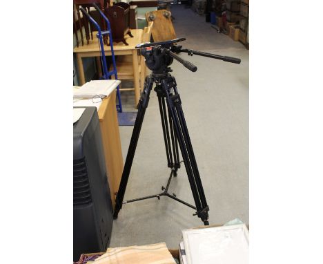 Large Manfrotto camera tripod (for large TV video camera)
