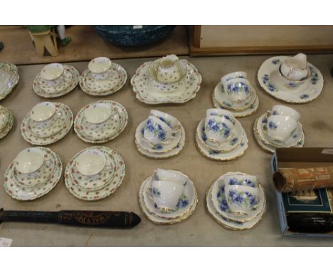 12 piece bone china tea service (Love in a Mist) and 6 setting tea service - Hammersley China