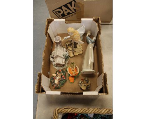 Box including Lladro, Border Fine Arts, Nao, etc.