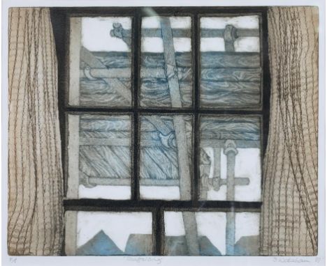 SUSANNAH WAKEHAM, SCAFFOLDING, SIGNED BY THE ARTIST IN PENCIL AND DATED 87, LITHOGRAPH, 32 X 39CM 