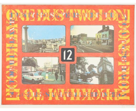 TOM PHILIPS, LONDON SCENES, SCREEN PRINT, SIGNED BY THE ARTIST IN PENCIL, 56 X 73CM