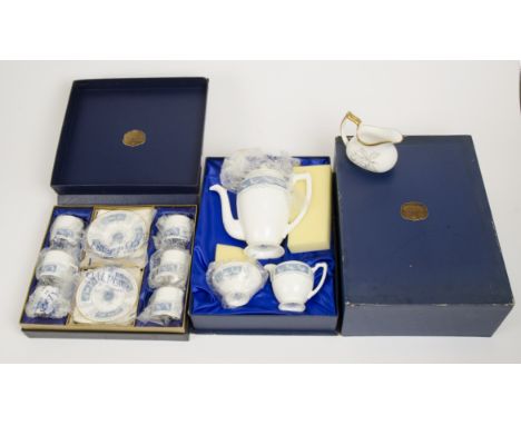 A 20th Century Coalport bone china 'Revelry' pattern coffee service, comprising coffee pot, six cups and saucers, milk jug an