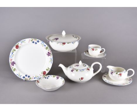 A Poole Pottery tea and coffee set 'Cranborne' pattern 