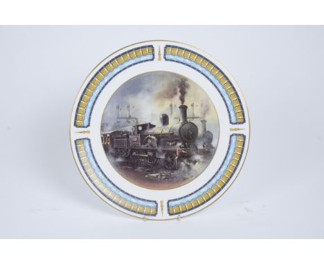 A set of seven Prestige Plates from the 'Race to the North' series, all printed with paintings of famous trains by David West