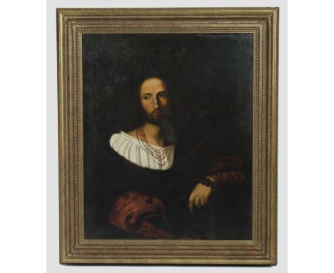 Early 20th Century After Palma Vecchio oil on canvas, 'Portrait of a Poet', 61 cm x 50 cm, framed