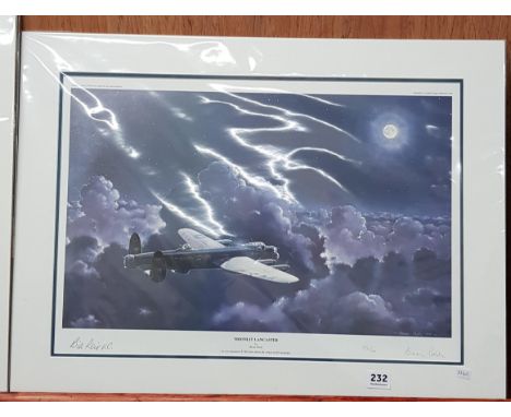 LTD EDITION PRINT MOONLIT LANCASTER 