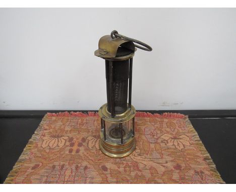 A Standard Clanny lamp, stamped 'Wilson Line'
