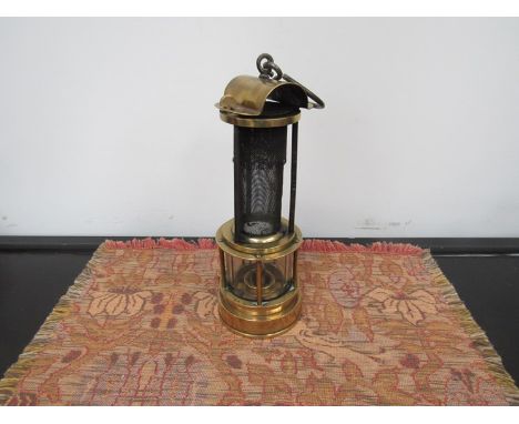 A Joseph Cooke (Birmingham) Clanny miners lamp, stamped 'Olding Lamp Smith's Patent' on inner part of base