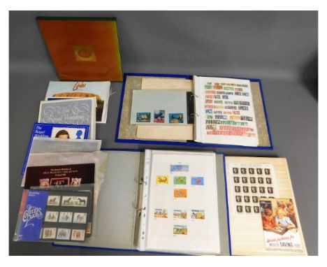 Three stamp albums including stamps from Malta, Africa &amp; the Commonwealth twinned with collectors packs 