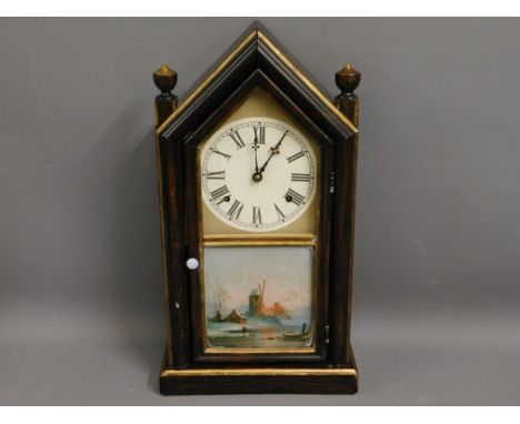 A Holloway &amp; Co. mantle clock, 19in tall