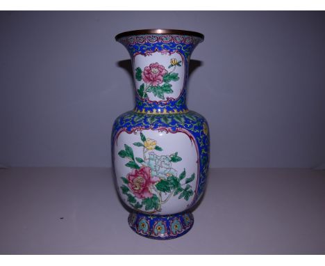 Chinese metal enamel vase Height 29 cm 