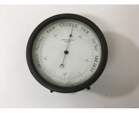 A John Browning aneroid desk barometer.