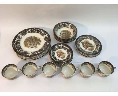 A Royal Worcester group game series dinner set.