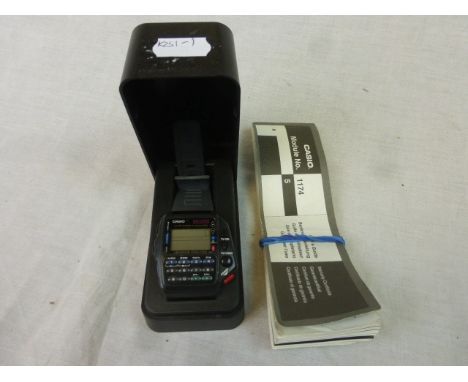 Vintage Gents Casio Remote Digital Controller Wristwatch Model 1174 with Booklet