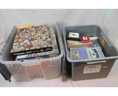 Large Collection of Vintage Wooden Jigsaws including GWR and Chad Valley along with a Collection of Unusual Card Jigsaws