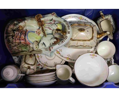 Early 20th century Royal Albert Part Tea Service, Sadler Lustre Teapot, Milk and Sugar and other Ceramics