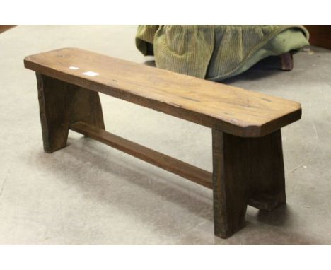 19th C Oak hearth bench 