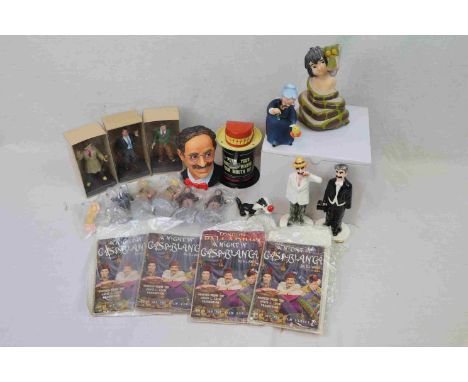 Collection of Ceramic and Other Figures including Goebel Sylvester, Goebel Tweetie Pie and Old Lady, Three Groucho Marx Figur