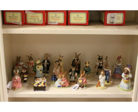 Collection of 20 Royal Doulton Bunnykins Figurines to include Mrs Bunnykins at Easter Parade, Sundial, Juggler, Bedtime, Help