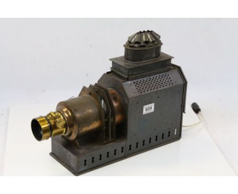 Victorian Brass and Iron Magic Lantern converted to electric