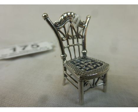 Silver Chippendale Style Chair