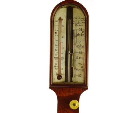 A 19th century rosewood stick barometer with ivory dial by Dixey of New Bond Street London, height 91cm