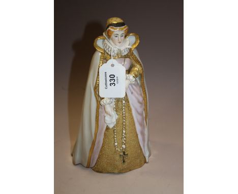 A ROYAL WORCESTER FIGURE 'MARY QUEEN OF SCOTS', After Janet, model number 2634, date marks for 1917, H 20.5 cm