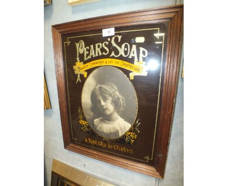 A VINTAGE PEARS SOAP ADVERTISING PRINT