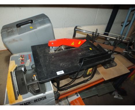 A B&D SANDER, A TABLE SAW, ANGLE GRINDER, POWER SAW ETC