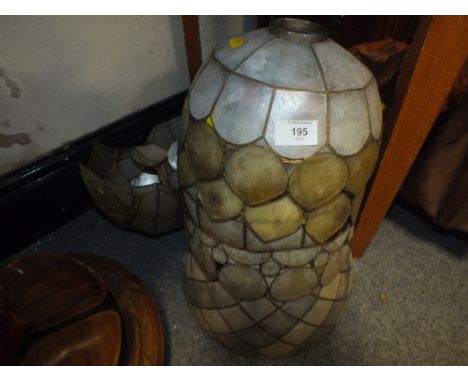 A SELECTION OF SHELL EFFECT LAMP SHADES