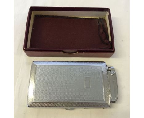 A boxed Mosda Streamline combined lighter and cigarette case.