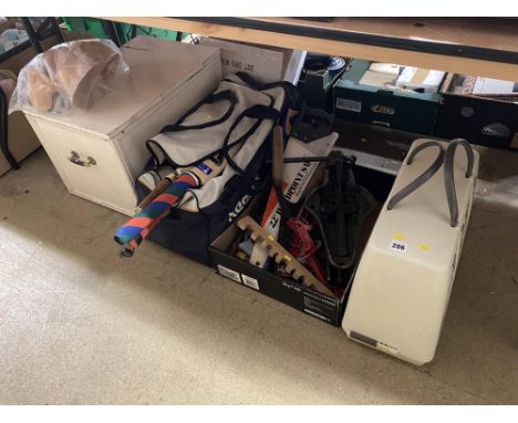 Sewing machine, cricket bats and tennis racquets and tools