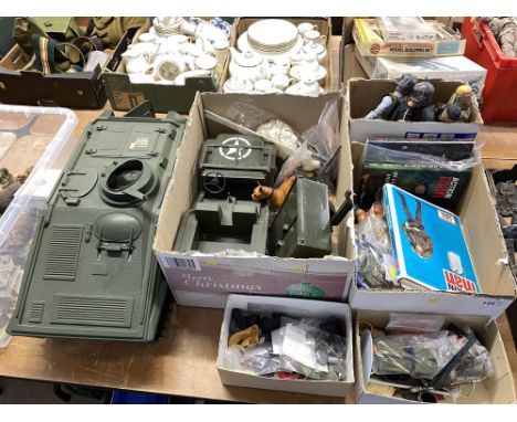 A quantity of Palitoy and later Action Man dolls, outfits, accessories and a tank