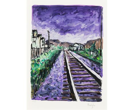 Bob Dylan,American b.1941-Train Tracks (blue), 2018;&nbsp;gicl&eacute;e in colours on Magnani 1404, 350gsm QuaForte TM paper,