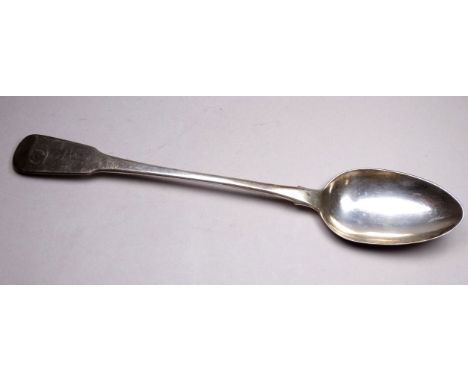 A Georgian silver serving spoon, London 1810, William Eley I, William Fearn &amp; William Chawner, weight 135g.