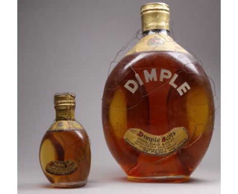 A bottle of John Haig &amp; Co Dimple Scots whisky - mid 20th century blended, retaining foil cap, together with another simi