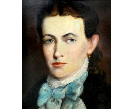 Early 20th Century British School Portrait Of A Lady Oil on board Framed  Picture size 32 x 26cm Overall size 64 x 54cm
