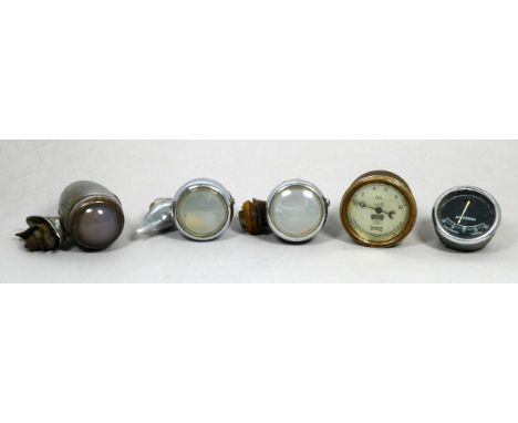 A Rotax nickel plated headlamp - together with a quantity of other lamps and gauges. 