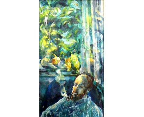 Christina FAIRBROTHER (British 20th Century)Portrait of John BluffAcrylic on canvasFramed Picture size 120 x 70cmOverall size