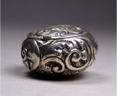 A Victorian silver circular lidded container - Birmingham 1897, Cornelius Desormeaux Saunders &amp; James Francis Hollings (F