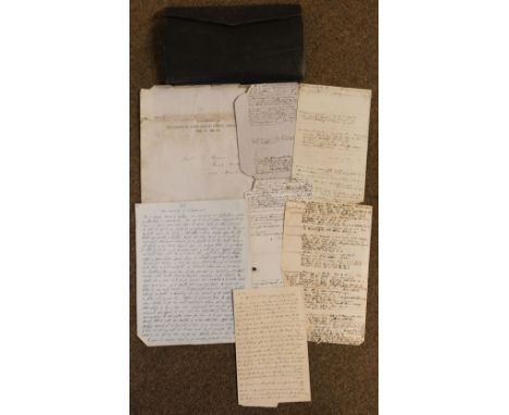 Miscellaneous prints and ephemera, mostly 19th century, including vellum deeds, manuscript letters and solicitors' papers, as